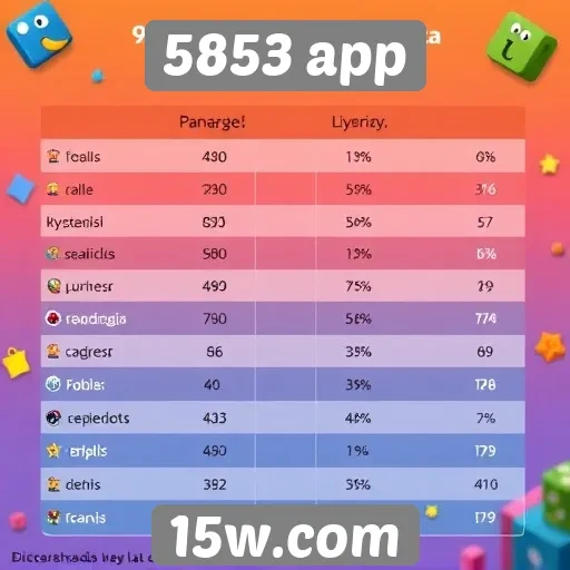 Comparativo entre 5853 app e outros sites de jogos